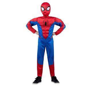 M Spider-Man Muscle Chest Halloween Costume Jumpsuit